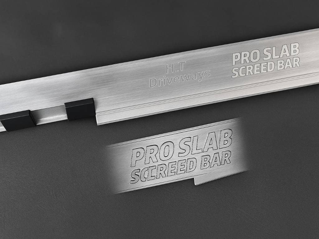 ProSlab screed bar with your laser printed company name